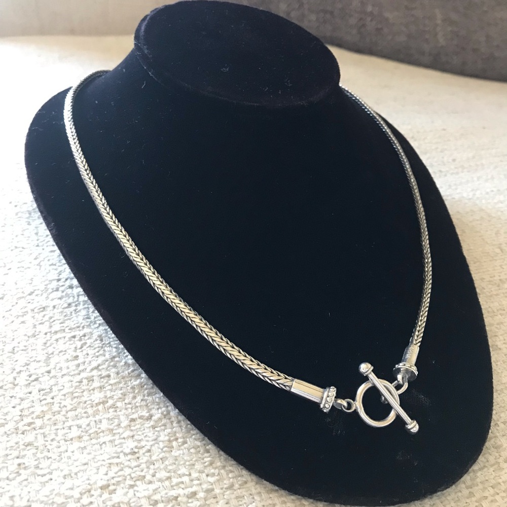 Sterling Silver Byzantine Toggle Chain Necklace